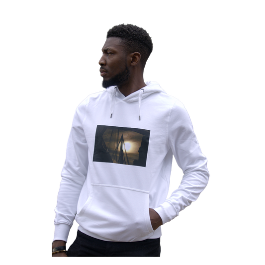 Capture the Beauty of London- White Westminster Bridge Sunset Hoodie